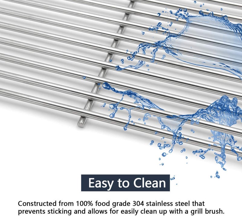 Hongso 19 1/4" SUS304 Stainless Steel Grill Grates for Jenn Air 720-0337 730-0337 750-0141 720-0062 720-0062-LP 720-0164, Ducane 30400042, Brinkmann 810-8502-S, Nexgrill 720-0193 Kirkland, Charmglow - Image 5